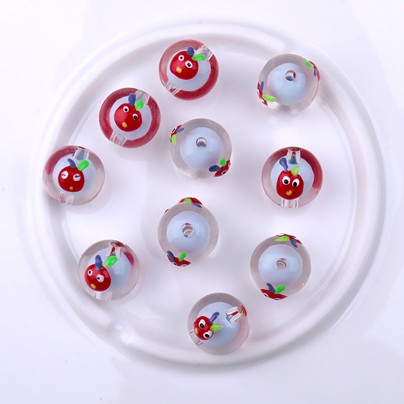 Wholesale Hand Painted Drip Oil Ornament Accessories Beads